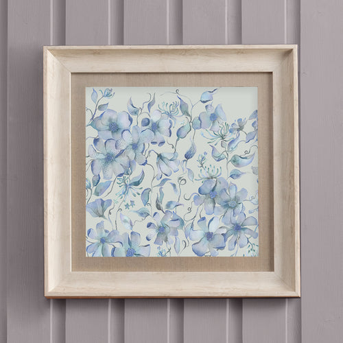 Floral Blue Wall Art - Daphne  Framed Print Birch/Delft Blue Voyage Maison