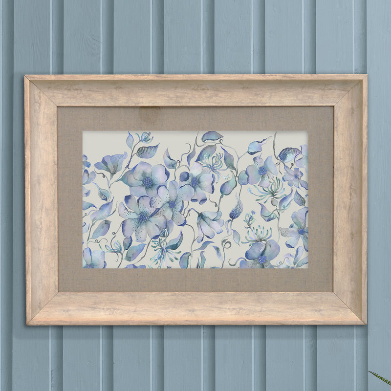 Floral Blue Wall Art - Daphne  Framed Print Birch/Delft Blue Voyage Maison