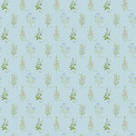 Voyage Maison Darcy Printed Cotton Fabric in Duck Egg