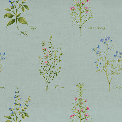 Voyage Maison Darcy Printed Cotton Fabric in Duck Egg