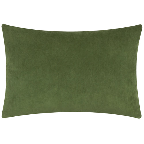 Plain Green Cushions - Darland Velvet Cushion Cover Olive Oil Yard