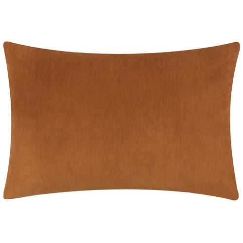 Plain Orange Cushions - Darland Velvet Cushion Cover Pecan Yard