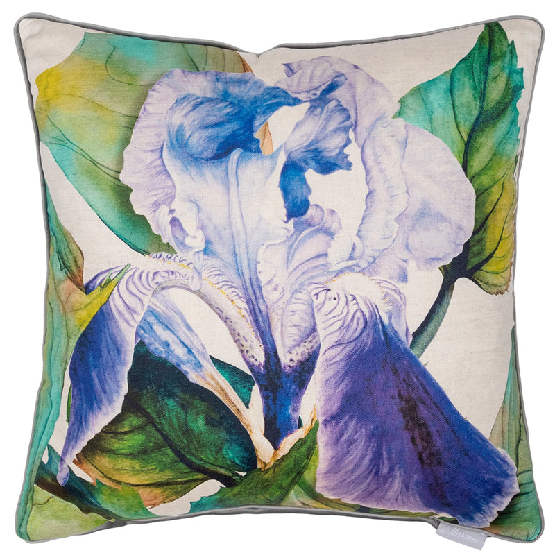 Floral Blue Cushions - Darwen Printed Cushion Cover Cornflower Marie Burke