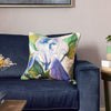 Floral Blue Cushions - Darwen Printed Cushion Cover Cornflower Marie Burke