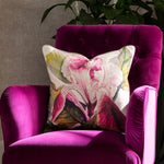 Floral Pink Cushions - Darwen Printed Cushion Cover Fuchsia Marie Burke