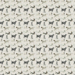 Voyage Maison Dashing Dogs Printed Oil Cloth Fabric (By The Metre) in Natural Linen