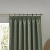 Dawn Blackout Pencil Pleat Curtains Eucalyptus