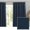 Plain Blue Curtains - Dawn Blackout Pencil Pleat Curtains Midnight furn.