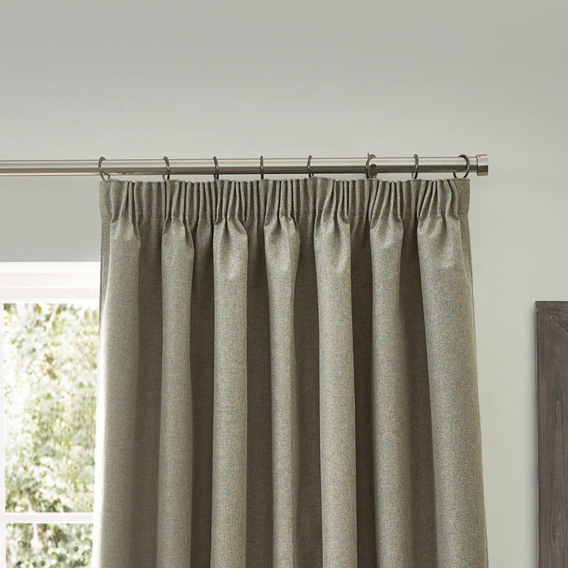 Dawn Blackout Pencil Pleat Curtains Natural