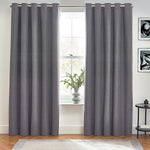 furn. Dawn 100% Blackout Thermal Eyelet Curtains in Charcoal