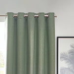 furn. Dawn 100% Blackout Thermal Eyelet Curtains in Eucalyptus