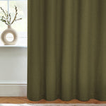 Plain Green Curtains - Dawn Textured Blackout Eyelet Curtains Olive furn.