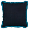 Animal Black Cushions - Darkling Beetles Embroidered Velvet Cushion Cover Teal/Black Wylder