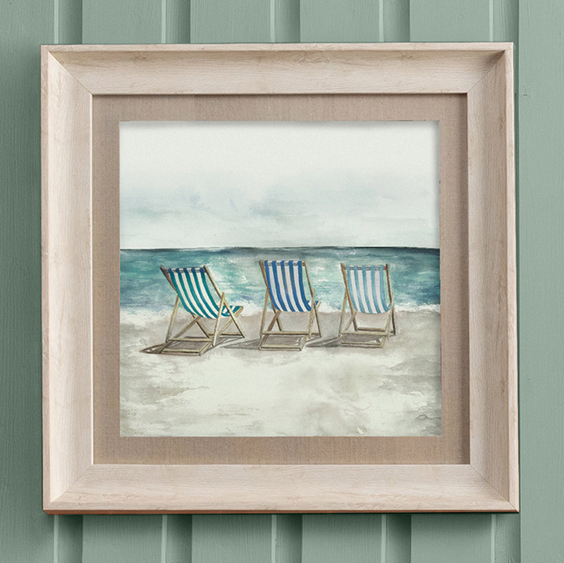 Voyage Maison Deck Chair Framed Print in Birch