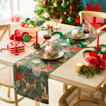 furn. Deck The Halls Table Runner in Green