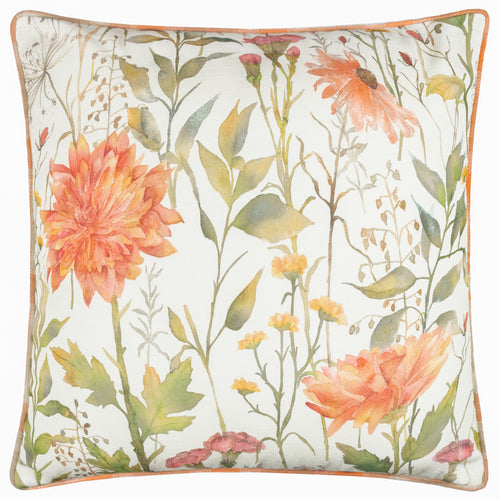 Check Orange Cushions - Delamere Reversible Outdoor Cushion Cover Russet Voyage Maison