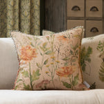 Floral Orange Cushions - Delamere Printed Cushion Cover Apricot Voyage Maison