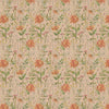 Floral Orange Fabric - Delamere Printed Cotton Fabric (By The Metre) Apricot Voyage Maison