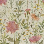 Floral Pink Fabric - Delamere Printed Cotton Fabric (By The Metre) Blossom Voyage Maison