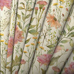 Floral Pink Fabric - Delamere Printed Cotton Fabric (By The Metre) Blossom Voyage Maison