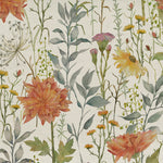 Floral Multi Fabric - Delamere Printed Cotton Fabric (By The Metre) Linen Voyage Maison