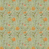 Floral Green Fabric - Delamere Printed Cotton Fabric (By The Metre) Sage Voyage Maison