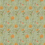 Floral Green Fabric - Delamere Printed Cotton Fabric (By The Metre) Sage Voyage Maison