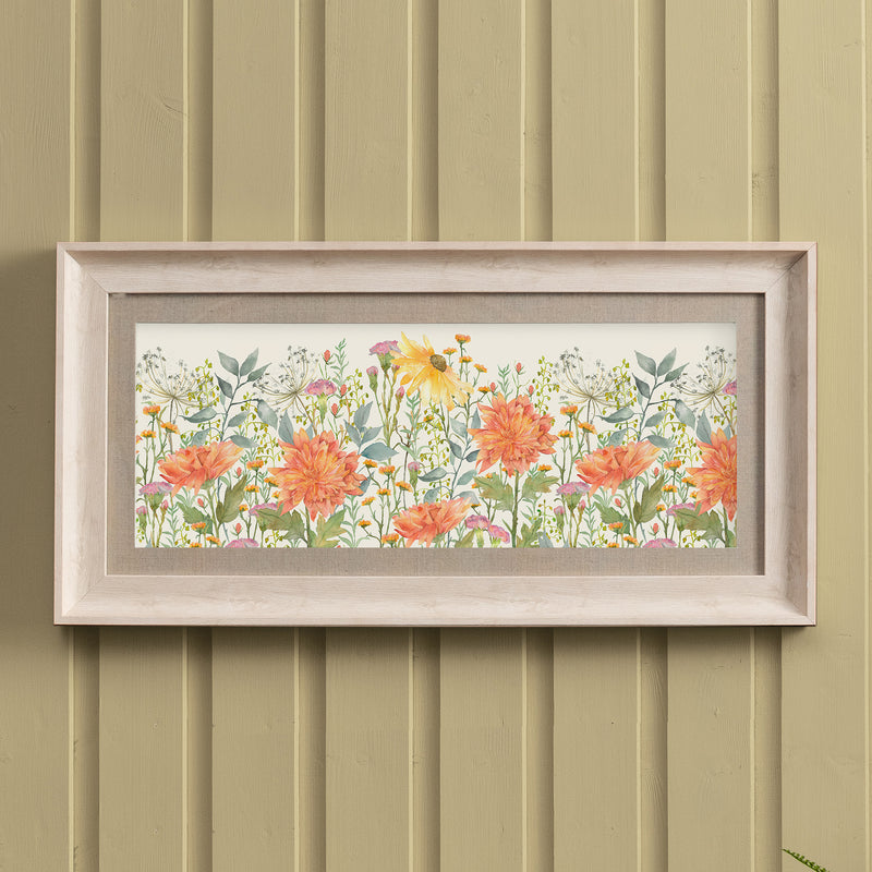 Floral Orange Wall Art - Delamere  Framed Print Birch/Cream Voyage Maison