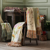 Damask Orange Throws - Delamere Printed Fringe Throw Linen Voyage Maison