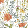 Floral Multi Wallpaper - Delamere  1.4m Wide Width Wallpaper (By The Metre) Linen Voyage Maison