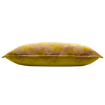 Paoletti Delano Velvet Jacquard Cushion Cover in Ochre/Blush