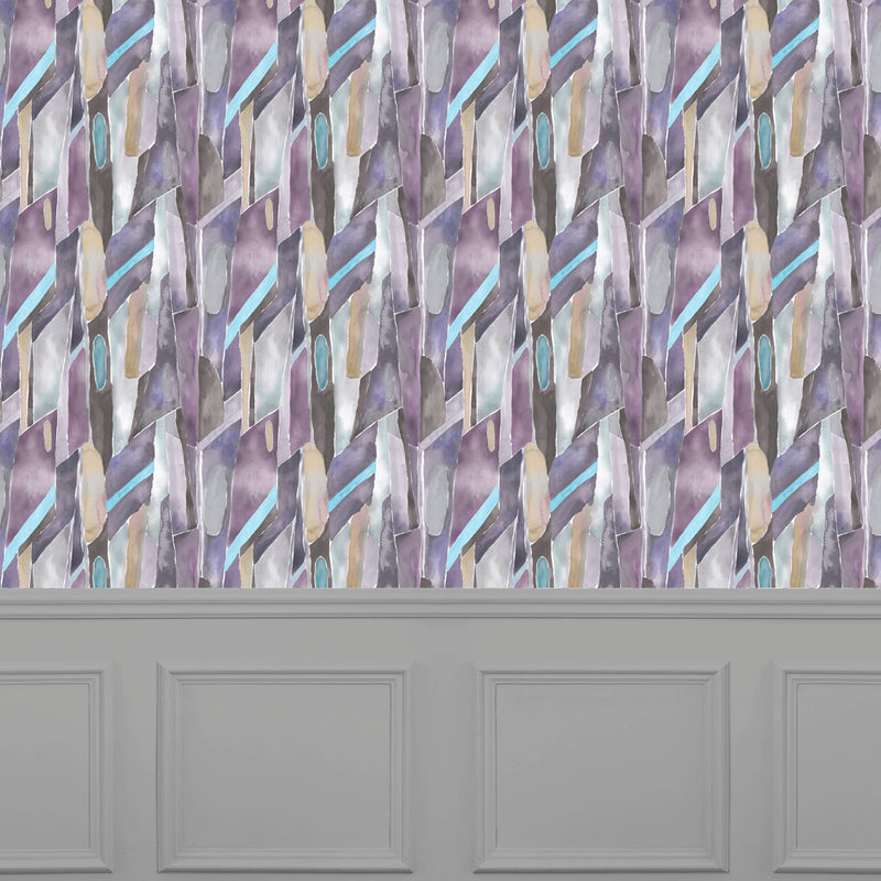 Voyage Maison Delaunay 1.4m Wide Width Wallpaper in Amethyst