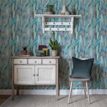 Voyage Maison Delaunay 1.4m Wide Width Wallpaper in Azurite