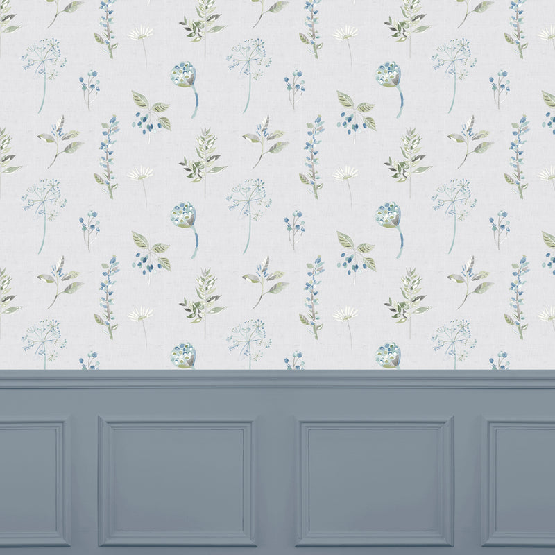 Voyage Maison Delgatie 1.4m Wide Width Wallpaper in Bluebell