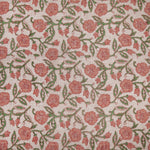 Floral Pink Throws - Delphine Printed Cotton Throw Coral Paoletti