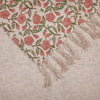 Floral Pink Throws - Delphine Printed Cotton Throw Coral Paoletti