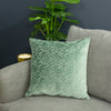 Paoletti Delphi Velvet Jacquard Cushion Cover in Mint