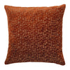 Paoletti Delphi Velvet Jacquard Cushion Cover in Rust