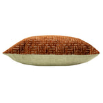 Paoletti Delphi Velvet Jacquard Cushion Cover in Rust