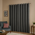  Curtains - The Ultimate Velvet Blackout Eyelet Curtains Charcoal Furn