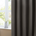  Curtains - The Ultimate Velvet Blackout Eyelet Curtains Charcoal Furn