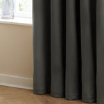  Curtains - The Ultimate Velvet Blackout Eyelet Curtains Charcoal Furn