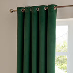  Curtains - The Ultimate Velvet Blackout Eyelet Curtains Emerald Furn