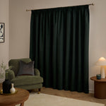  Curtains - The Ultimate Velvet Blackout Pencil Pleat Curtains Black Furn