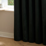  Curtains - The Ultimate Velvet Blackout Pencil Pleat Curtains Black Furn