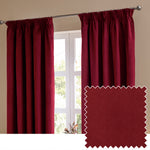  Curtains - The Ultimate Velvet Blackout Pencil Pleat Curtains Burgundy Furn