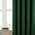  Curtains - The Ultimate Velvet Blackout Pencil Pleat Curtains Emerald Furn