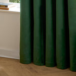  Curtains - The Ultimate Velvet Blackout Pencil Pleat Curtains Emerald Furn
