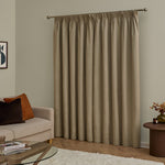  Curtains - The Ultimate Velvet Blackout Pencil Pleat Curtains Mocha Furn