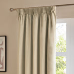  Curtains - The Ultimate Velvet Blackout Pencil Pleat Curtains Natural Furn